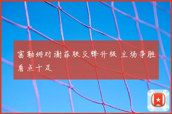 富勒姆对谢菲联交锋升级 主场争胜看点十足
